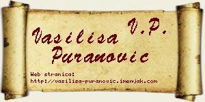 Vasilisa Puranović vizit kartica